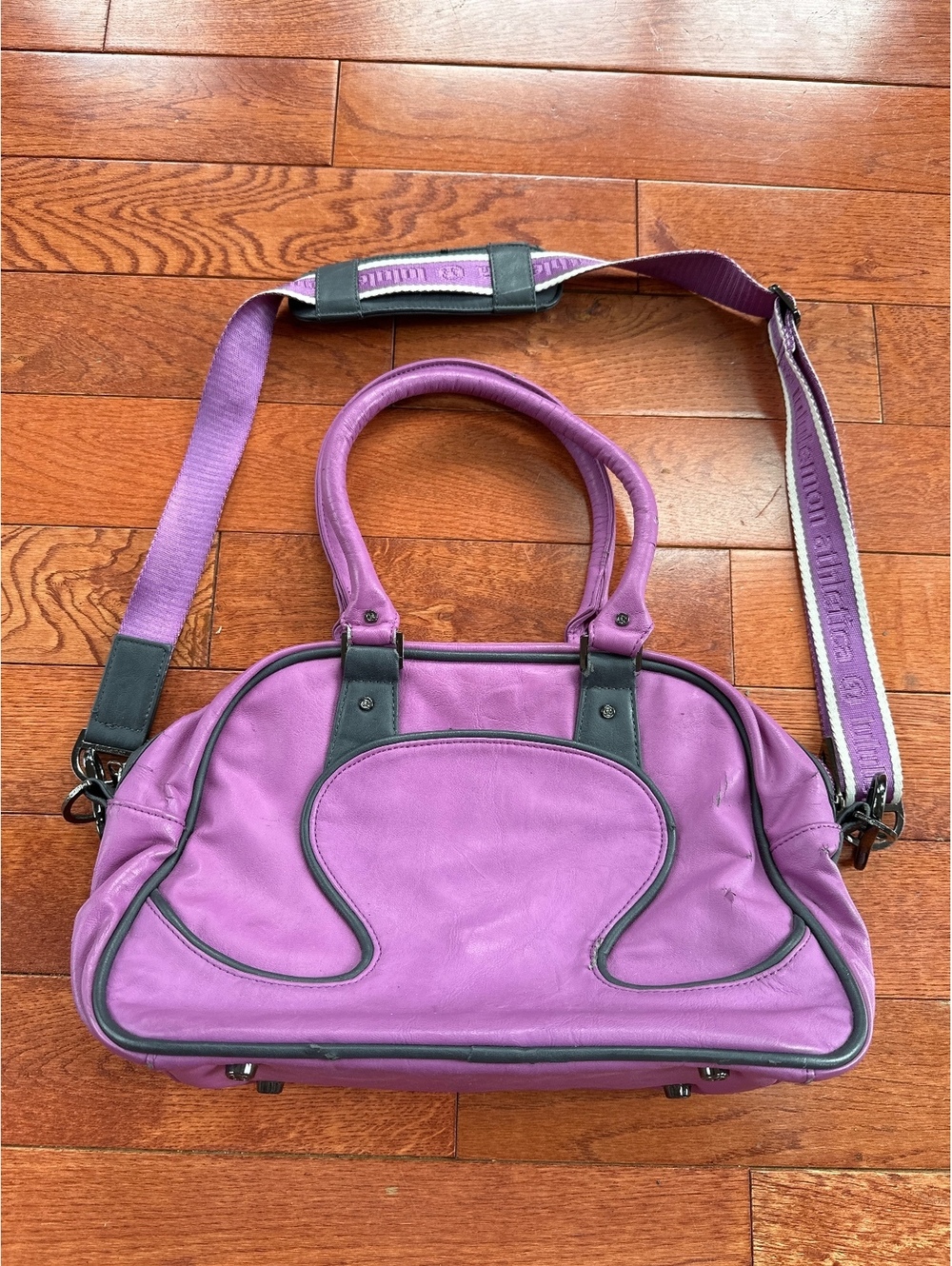 Vintage Lululemon Purple Gym Yoga Duffel Bag Strap